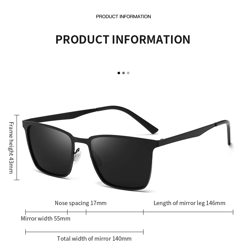 Nyaste Polarized Sungl Square Frame Herr Dam Sun Gl Brand Design Classic Gl Resor Fiske Cykling_voghion.com