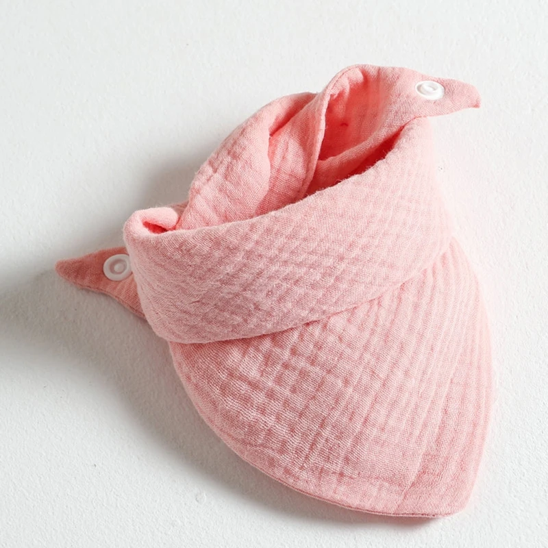 5 Pcs Baby Feeding Drool Bibs Saliva Towel for TRIANGLE Scarf Bandana Soft Cotton Bib Adjustable Snap Button Burp Cloth for Boys 4
