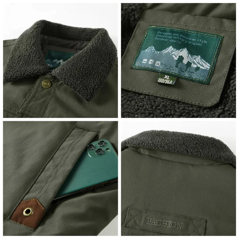 오토바이 라이딩 재킷 플리스 코튼 재킷, 인기 있는 코튼 재킷, 캐쥬얼 두꺼운 의류 라펠 플러스 코튼 6XL