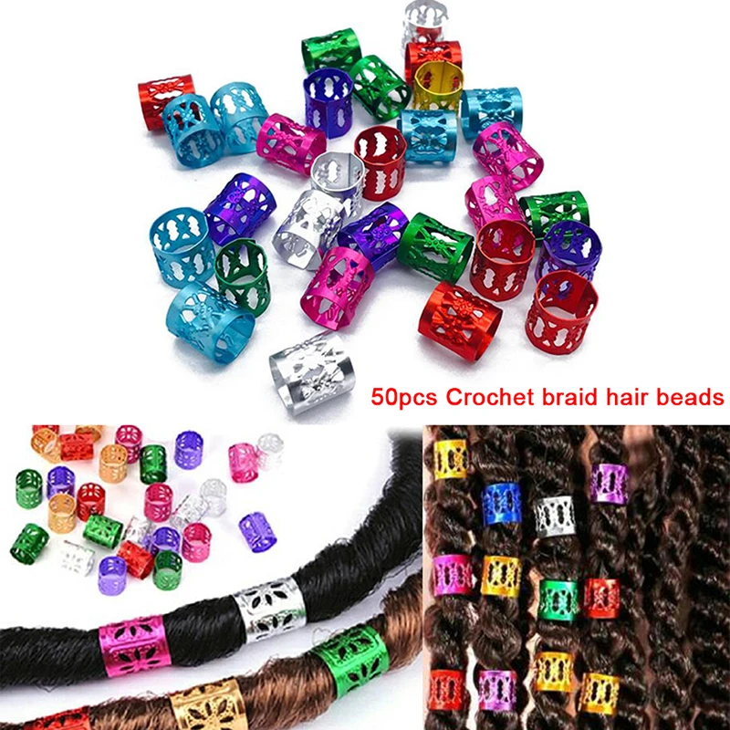 50pcs Hair Cuffs Braiding Clips For Hair Beard Decoration Hair