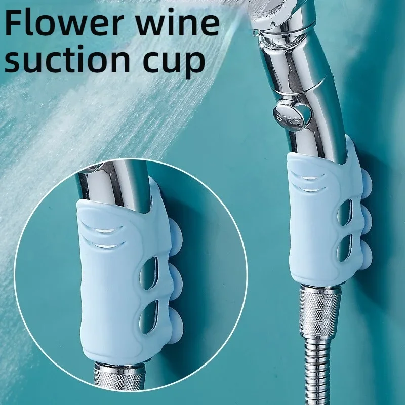 Silicone Plastic Showerhead Suction Cup Base Non Perforated Showerhead Bracket Rain Showerhead Hanging Showerhead Holder