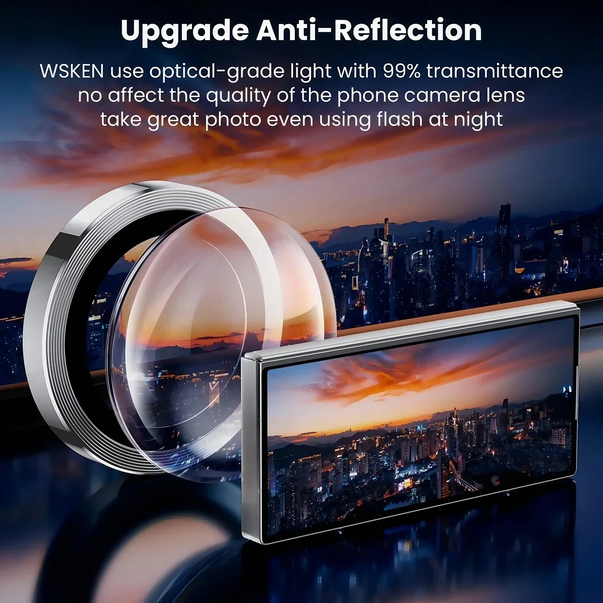 Premium Metal Camera Glass Protector with Alloy Frame