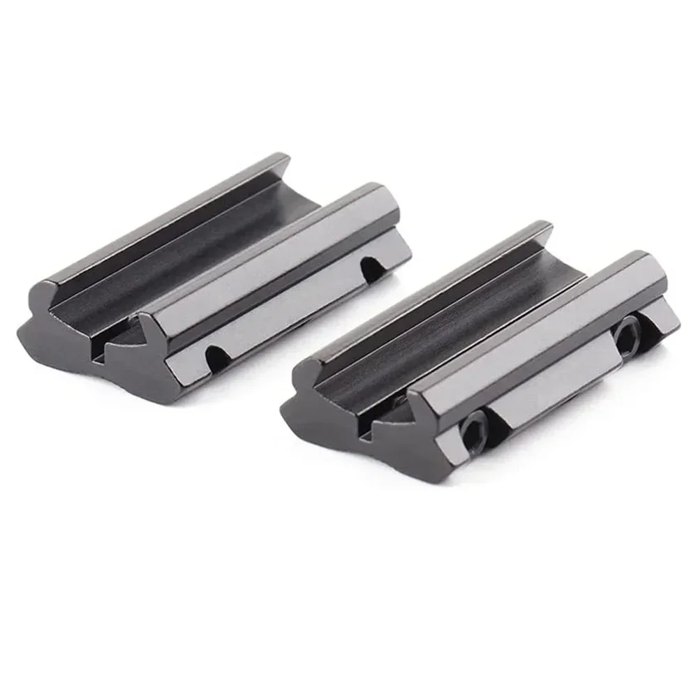 2PCS 11mm dovetail to 20mm oscilloscope adapter mounting base Weaver Picatinny track installation converter 9.5mm-10mm dovetail rifle scope mount