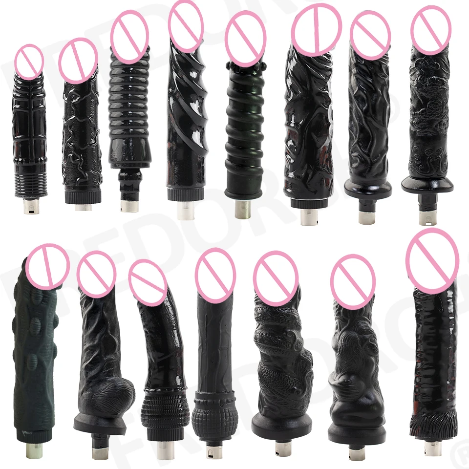 Fredorch Grande Dildo Nero Per Macchina Del Sesso 3Xlr A2/F2/F3, Accessori Per Macchina Del Sesso Più Attacco Macchina Del Sesso