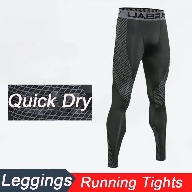 Mens Training Compression Pants Tights Cool Dry Leggings Sports Baselayer Running Tights Athletic Workout Active Shorts