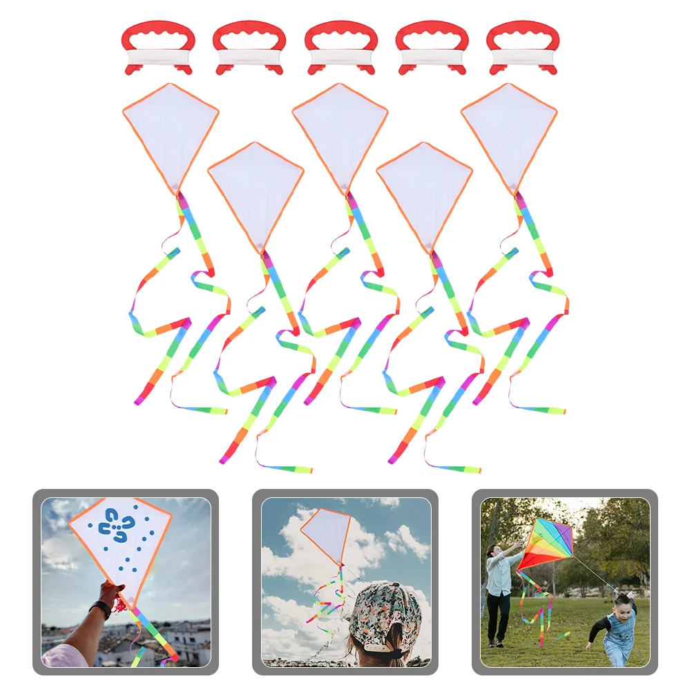 Interesting Blank Kites Painting Kites Funny Kites Kids Accessory Mini Teaching Kite Children'S Blank DIY Kite Handdrawn 5