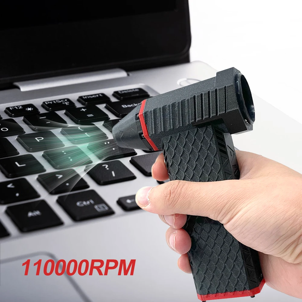 고속 덕트 선풍기 브러시리스 모터 미니 터보 제트 선풍기, 110000RPM, 45 M/S 먼지 송풍기, USB 케이블, 컴퓨터 키보드 클리너