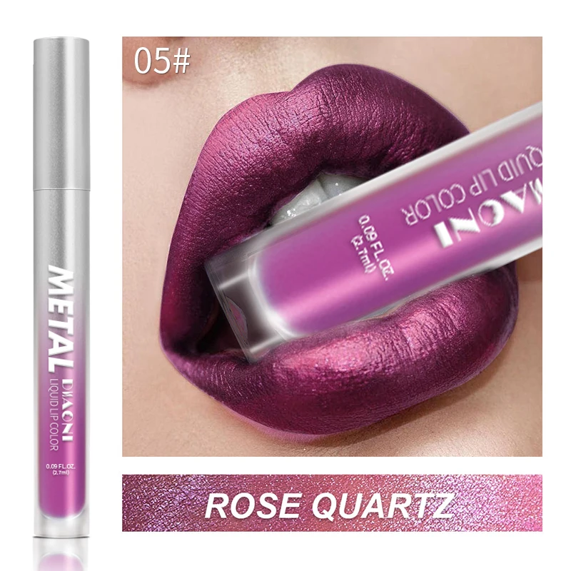 Liquid Lipstick Diamond Metallic Shine Pearlescent Glitter Gloss_voghion.com