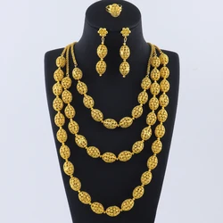 Luxury Jewelry Set for Women: Necklace, Earrings & Rings - Bridal & Party Accessories Wholesale (3 set)