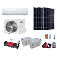 AC/DC Hybrid Solar Air Conditioner Wall Mounted Use New 9000BTU 12000BTU 18000BTU 24000BTU Electric Power 3 Years Room 1
