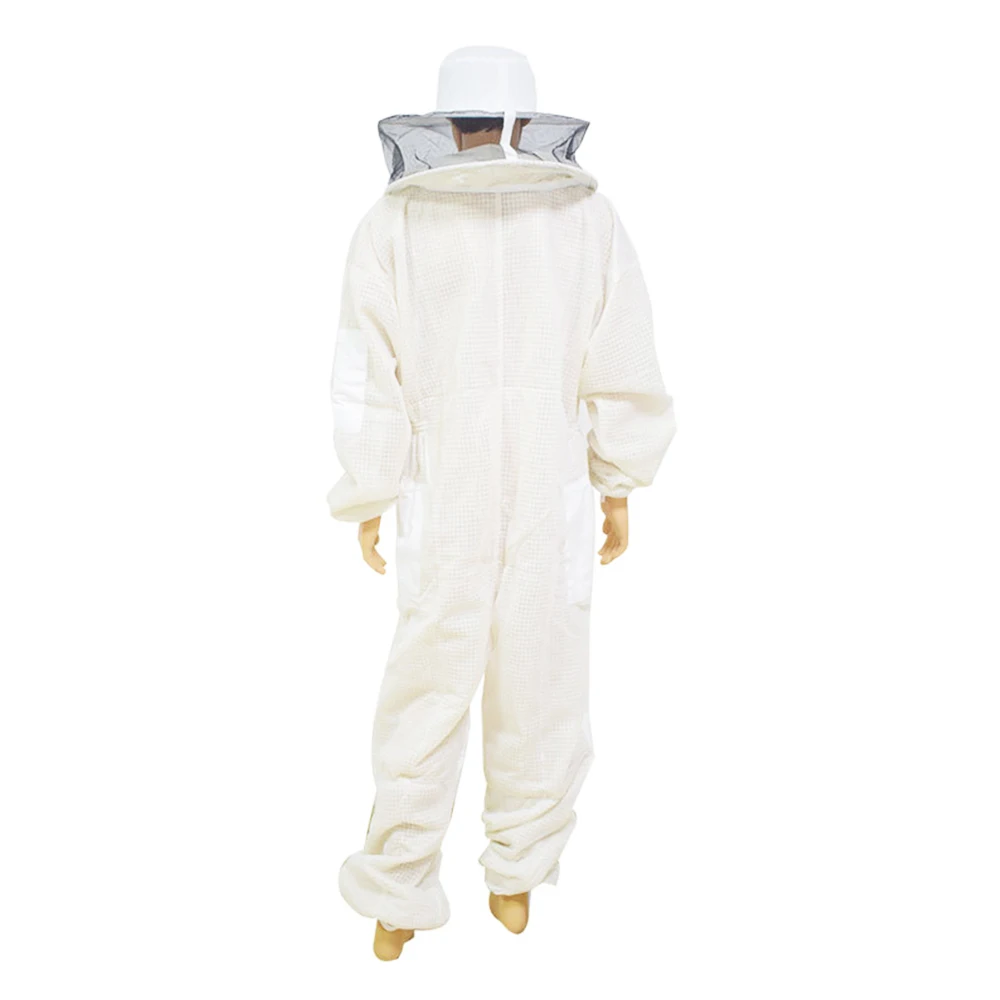 Beekeeping Clothing 3-Layers Ultra Breathable Ventilated Suit With Round Veil Professional Anti Bee Protective Clothes Equipment