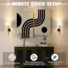 American 2 Packs Wall Lights Battery Operated Wall Sconces Gold Wireless Wall lamp with Remote RGB Colors Modes Rechargeable 2