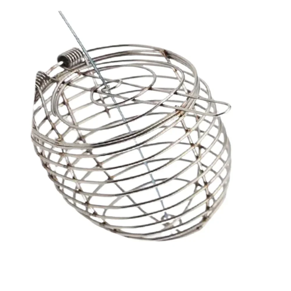 Fishing Accessories 5PCS Fish Small Stainless Steel Bait Cage Basket Feeder Holder Fishing Lure Cage
