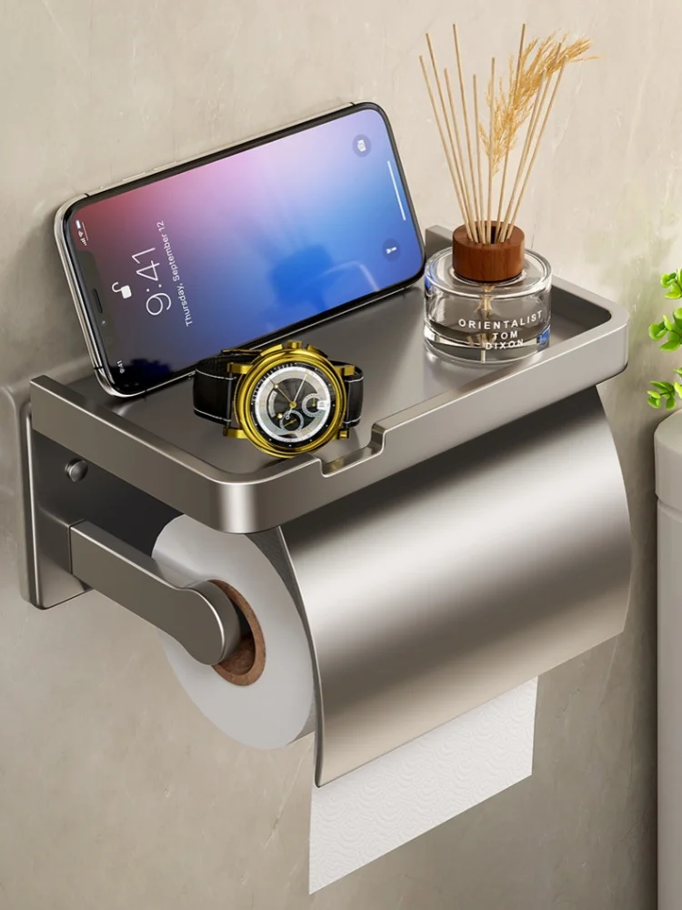 Bathroom Water Tissue High Capacity Case Accessories Phone Storage Box Roll Toilet Paper Holder Kleenex Floating Wall Shelves toilet paper holder toilet paper rack toilet roll holder tissue holder