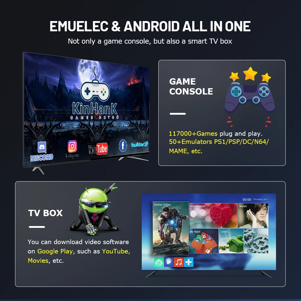 Super Console X Pro Retro Video Game Console Built-in 50+ Emulators 117000+Games for PSP/PS1/N64/DC 4K HD TV BOX with Controller
