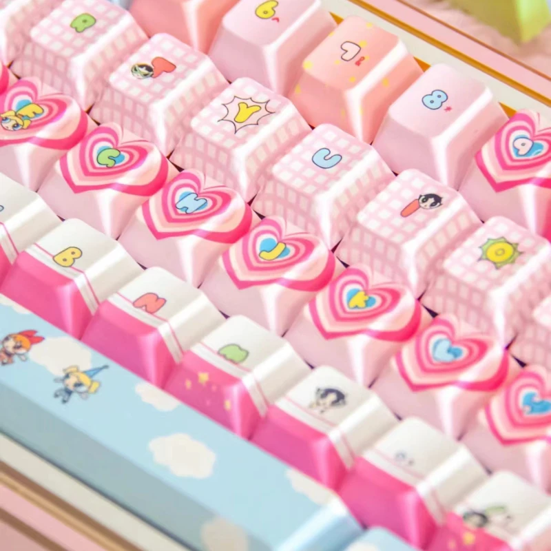 The Powerpuff Girls Season keycaps custom PBT cherry profile