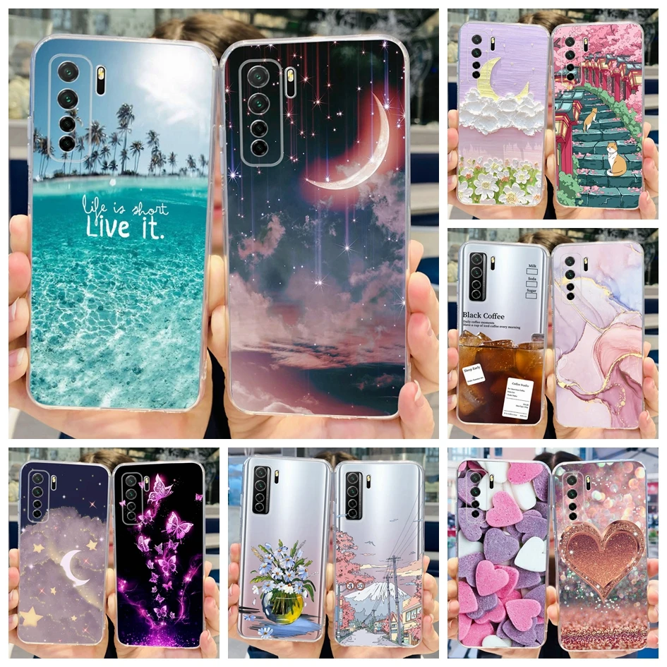 Clear Fashion Pattern Soft Silicone Case