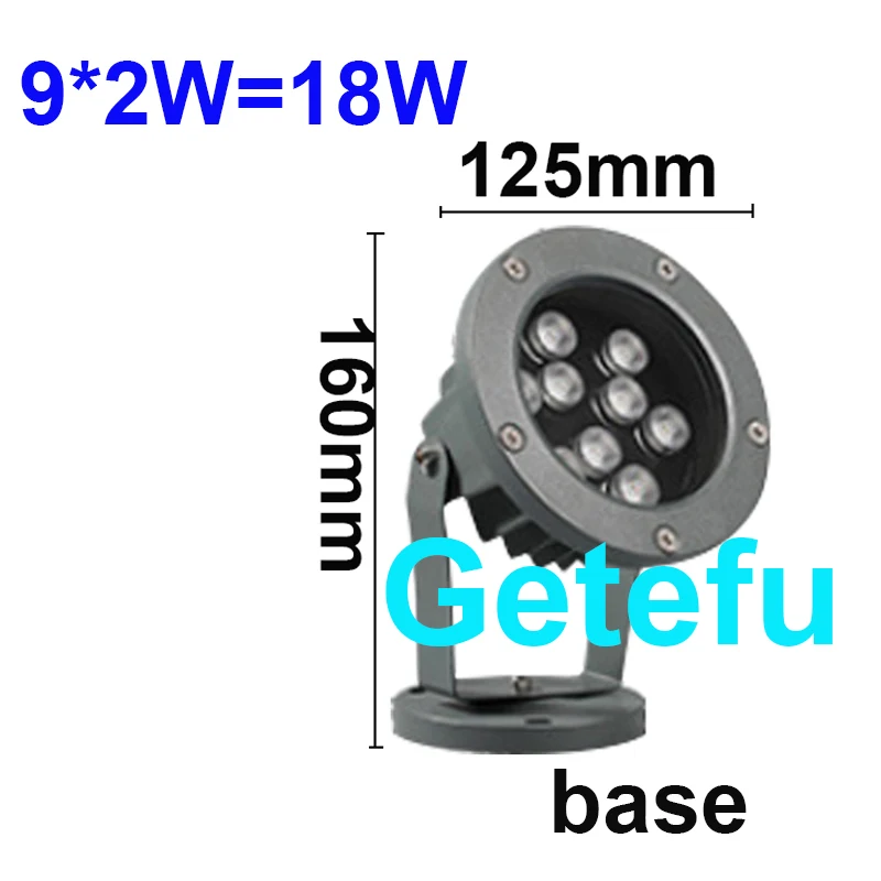 thumbnail image 1 of Luces LED para jardín de 12 W y 18 W, lámpara LED para exteriores resistente al agua para césped, CA 85-265 V, 12 V, foco con punta para paisaje, IP65, luz LED para camino de jardín, 1 of 5