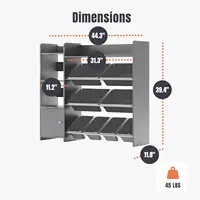 Bookshelf, Kids Playroom Organization Shelving Unit with Removable Storage Bins & Safety Anti-Tip 2