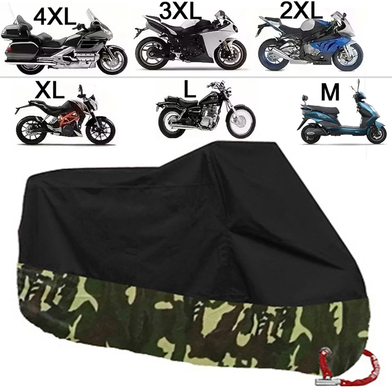 Premium Silver Motorcycle Cover - Waterproof, UV Protection, Outdoor Dustproof, Rain Resistant