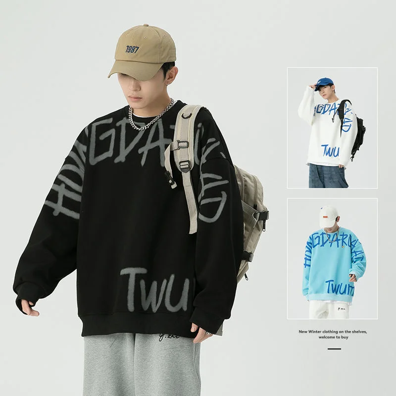 

Мужская толстовка с круглым вырезом и длинным рукавом