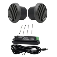 Herdio 160W 3 Inch Marine Boat Waterproof Speakers Motorcycle bluetooth Speaker Audio Stereo System For ATV UTV Outdoor (Gray) 1