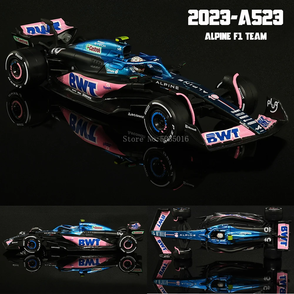 Bburago 1:43 Alpine F1 Team 2023 A523 10 # Pierre Gasly 31 # Esteban Ocon Alloy Car Model Toy Series Collection Gift Die Cast