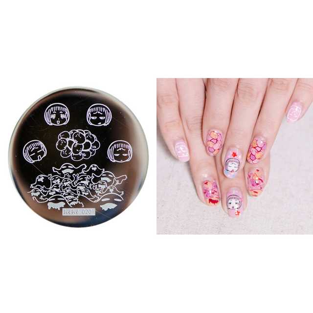 Round Nail Stamping Plates Butterfly/Constellation/Leaf/Bird Stainless Steel Image Stencils Printing Nails Decor 5.5cm Tool