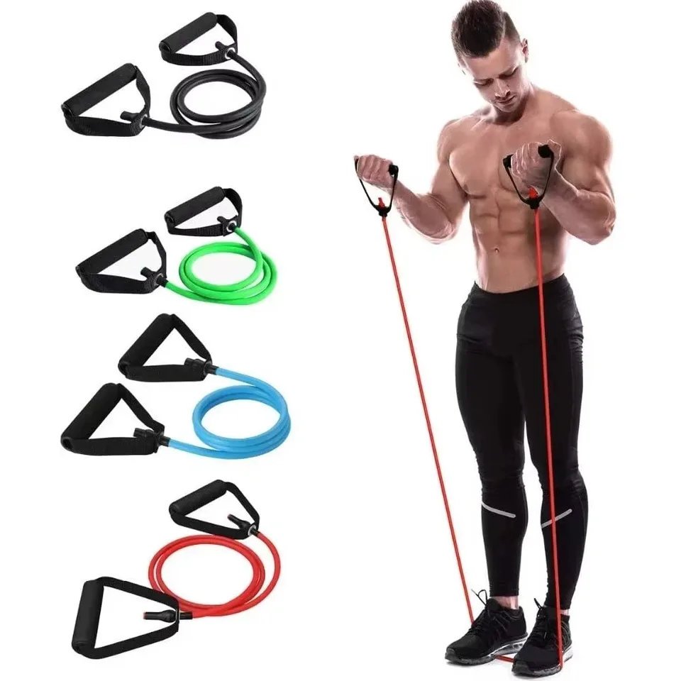 PROIRON Bande Elastiche Fitness 2M, Fascia Elastica Esercizi con 4 Livelli di Resistenza per uomo e donna, Banda Elastica per pilates, yoga, stretching, allenamento (Verde