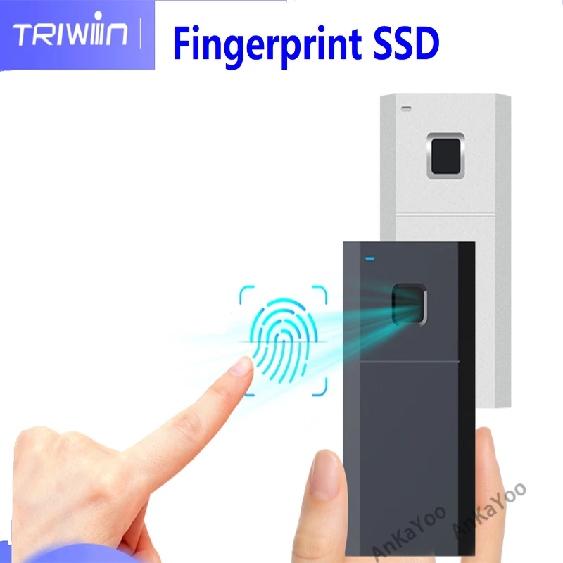 FingerprintBiometricExternalSSDHardDriveFlashPortableStorage