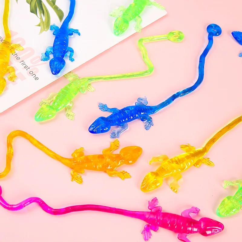10/50 unidades de brinquedos sensoriais antiestresse em formato de arco-íris para meninos e meninas, lembrancinhas de festa de aniversário, enchimento de pinhata de lagartixa pegajosa_voghion.com