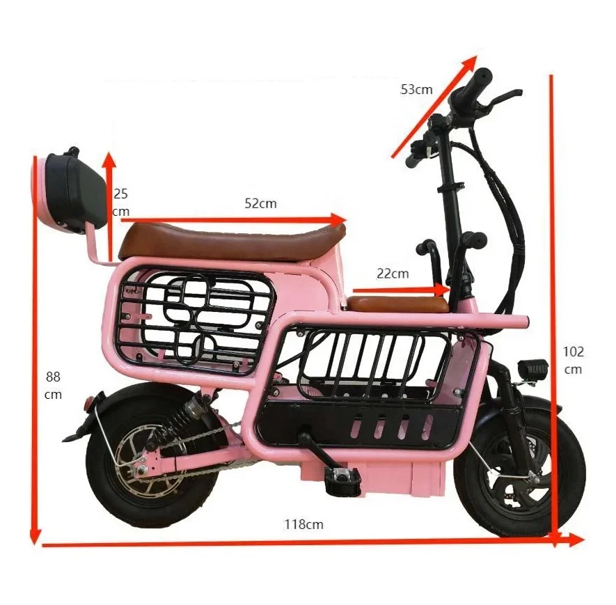 Langlebiger 12-Zoll-Elektro-Miniroller für Hunde, Lastenfahrrad, große Aufbewahrungsträger mit großer Kapazität, 350 W, 48 V, 10 Ah, 15 Ah, 20 Ah, auf Lager 5