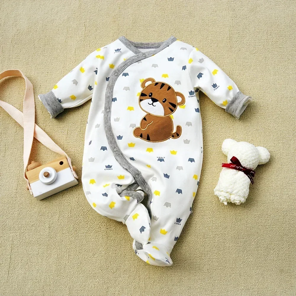 Baby Jumpsuit 3-12M Baby Boy Autumn Onesies Long Sleeve Footies Romper Newborn Bodysuit