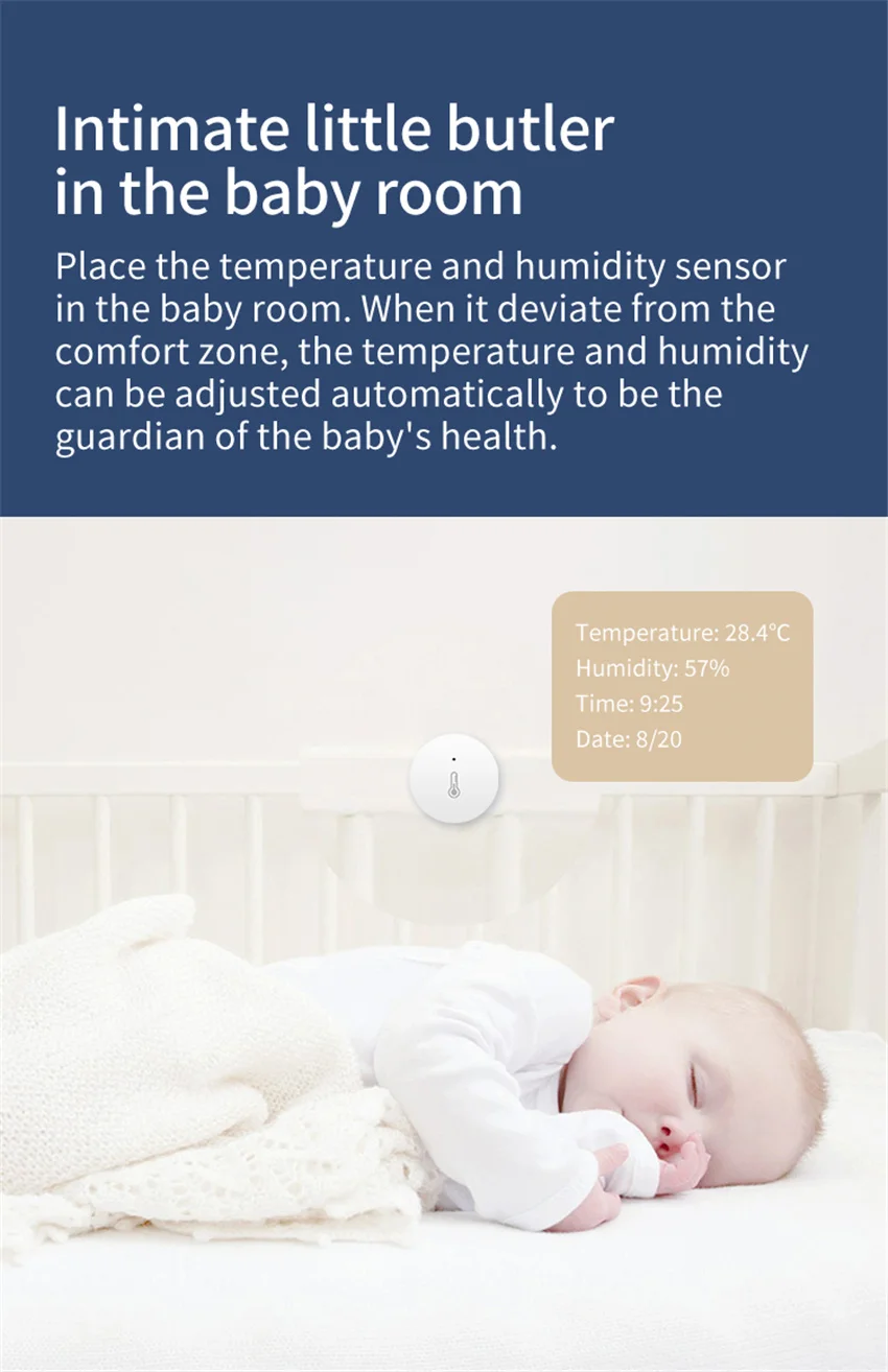 Smart Zigbee 3.0 Temperature Humidity Sensor Real time Scene - Temu