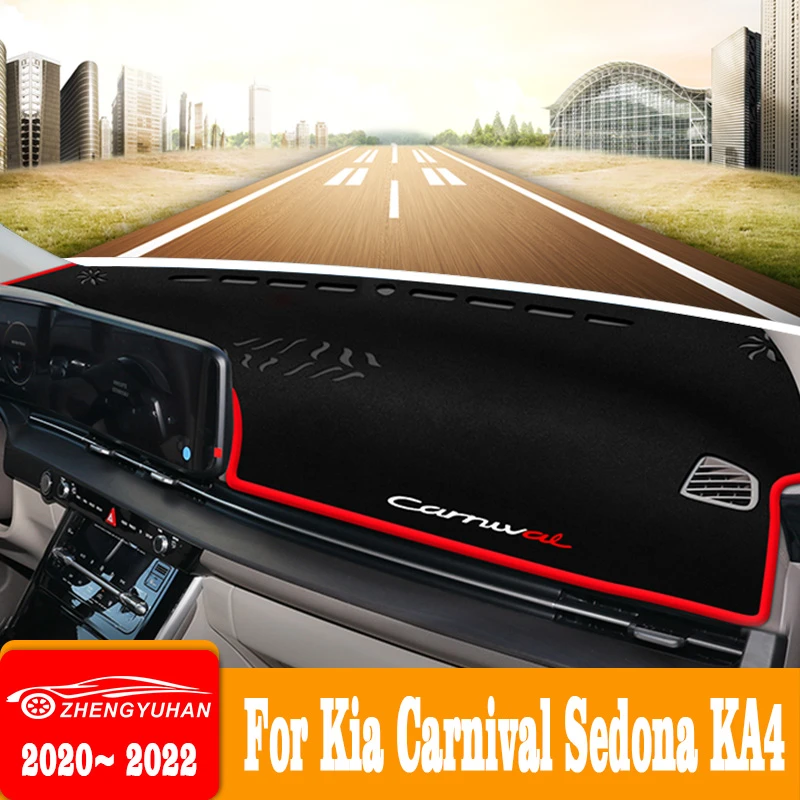 Car Dashboard Sun Shade Pad Instrument Platform Desk Nonslip Cover Mats For Kia Carnival Sedona