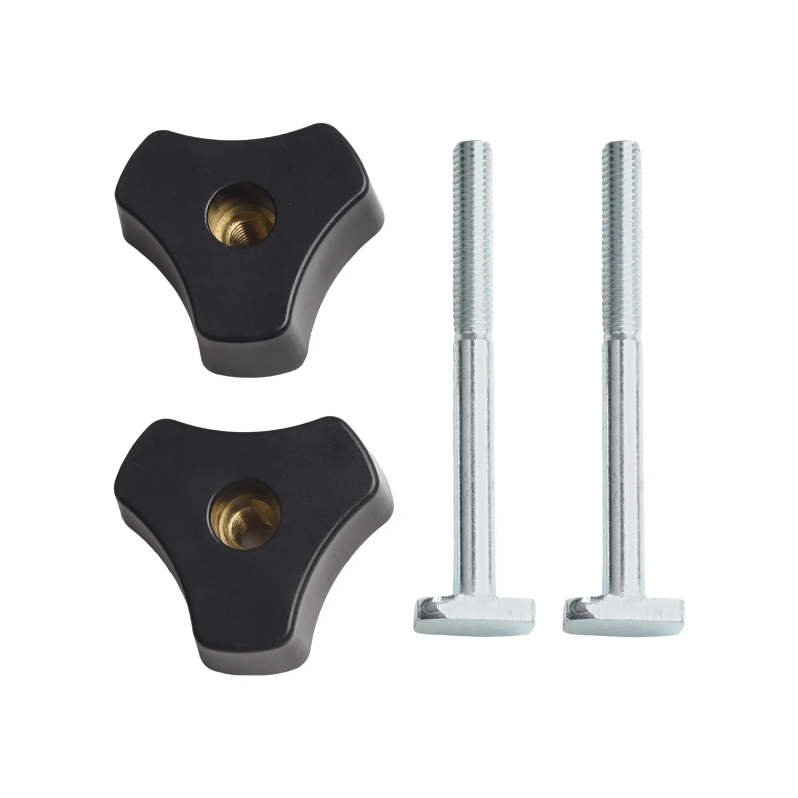 Knobs Clamps T-Track Bolts Knobs T Slot Bolts Tools W/ M6-70T Screw 4pcs Set Kits Lightweight Plastic Silver/Black