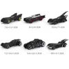 1:64 6 Pcs/Set Alloy Car Models Toy Bat Chariot American Movie First To 6th Generation Bat Chariot Metal Cars For Children Gifts 3