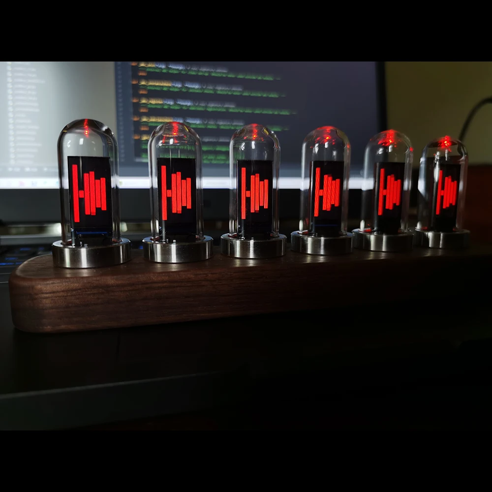 IPS RGB LED Quasi-Nixie Tube Clock Pickup Level Light Rhythm Level Meter Punk Rhythm Light Gift Ornament 3