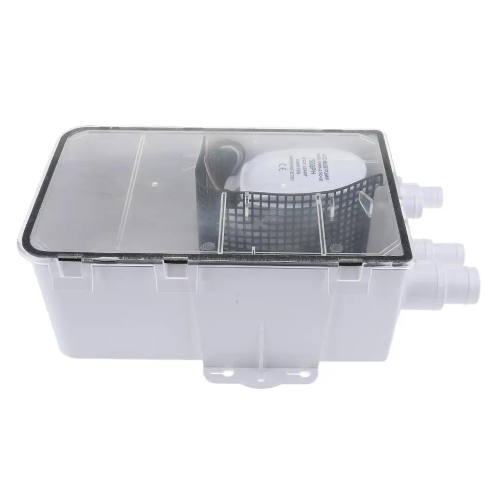 

Waste Drain Pump System 600GPH 12V Marine Drain Box Multi-Inlet