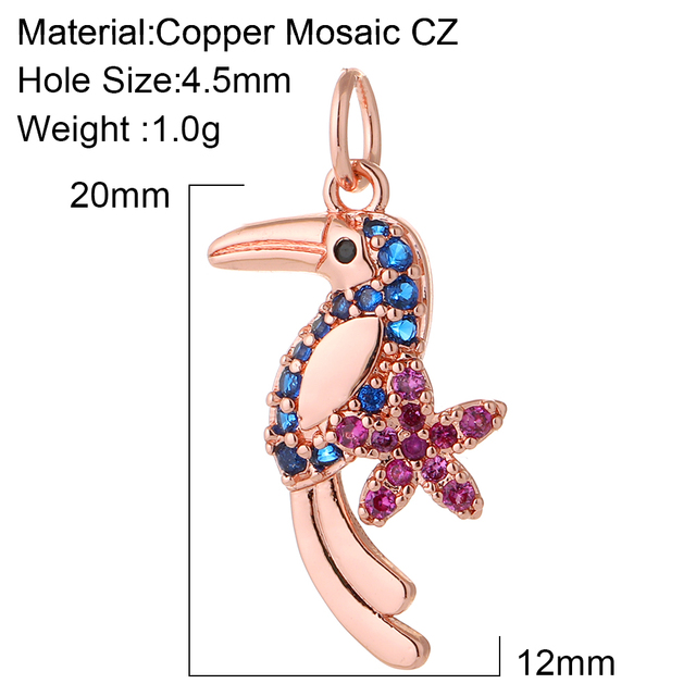 Crystal Animal Hummingbird Charms Necklaces For Women Fashion Jewelry Gold Pendant Color Chain Bird Pendant Choker Supplies
