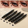 2 IN 1 Butterfly Seal Eyeliner Pen Star Moon Stamp Long-Lasting Waterproof Black Liquid Eye Liner Pencil Eyes Makeup Cosmetic 1