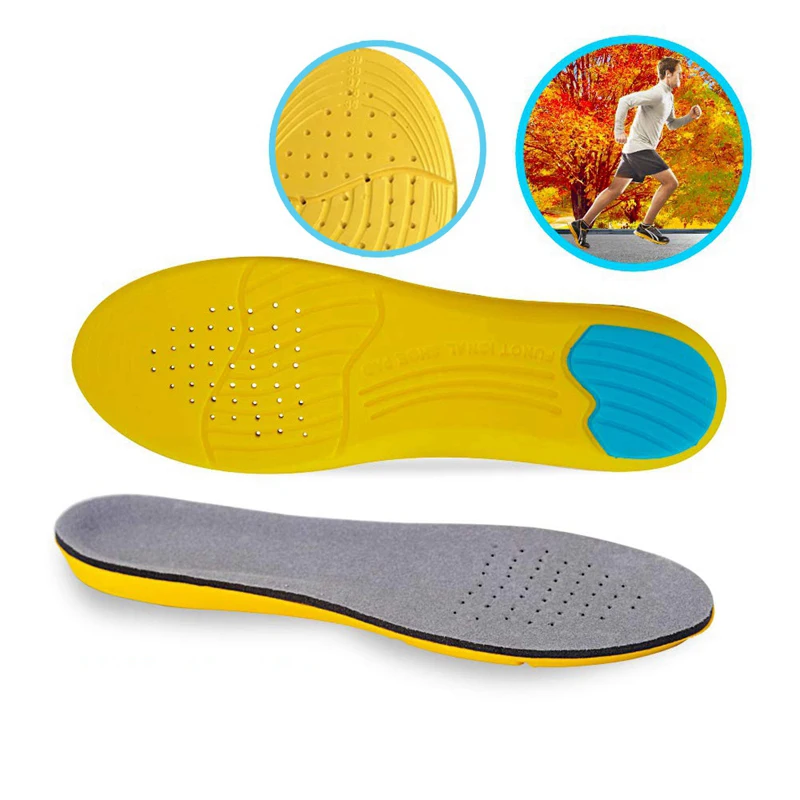 Comfortable High Elastic Insoles Memory Foam Mezzanine Absorb Sweat Deodorant Sports Insole Foot