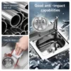 Utility Sink Stainless Steel Commercial Restaurant Kitchen Sink with Cold & Hot Water Pipe, Laundry Tub For Indoor Outdoor 4
