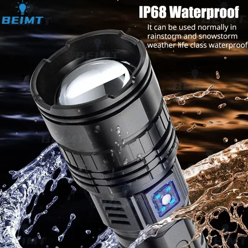 Laser flashlight 1000000LM LED White Laser Built-in Battery Flash Light Emergency Spotlights 5km Most Powerful Led Flashlights Tactical Torch