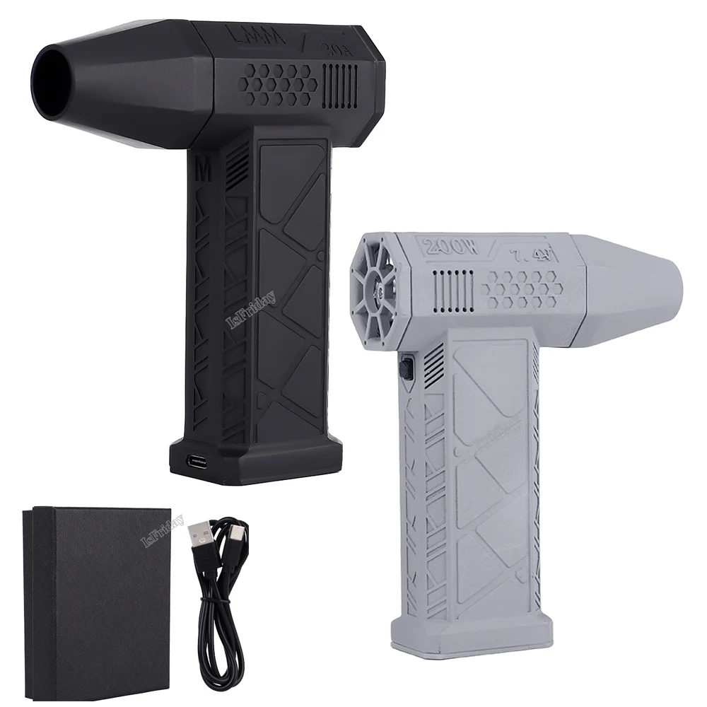 Portable Violent Mini Turbo Jet Fan Cordless Powerful 200W Compressed Air Duster Blower 110,000rpm 3000mAh Rechargeable Multiuse