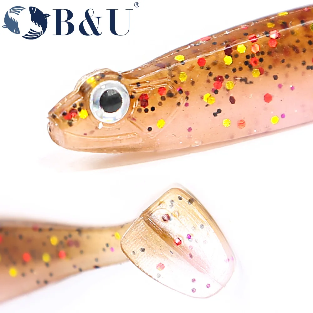Фото Мягкая рыболовная приманка B & U Shad T-tail, 6,5 см №5