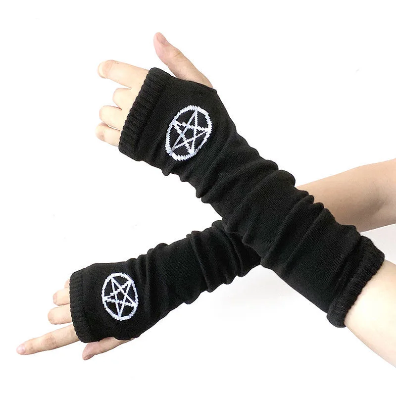 

100PCS Gloves Fingerless Gloves Cuff Women Men Ninja Sport Outdoor Hip-hop GlovesElbow Mittens Cool Stretch winter Arm Warm