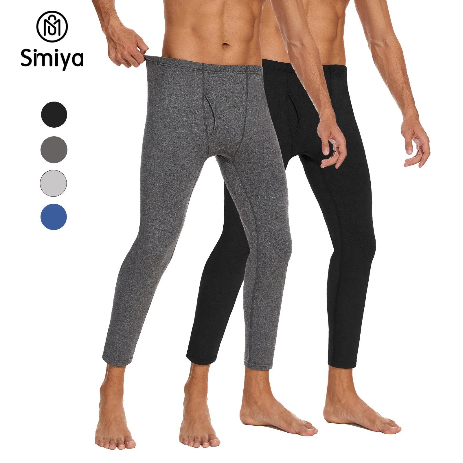 Long Johns for Men Thermal Underwear Leggings Bottoms Ultra Soft  Fleece-Lined Base Layer Trousers for Daily Wear Winter Outdoor