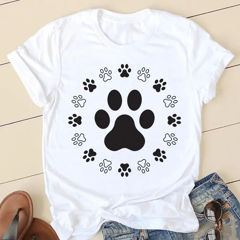 Women T-shirts 90s Love Pug Dog Ladies Fashion Clothing Short Sleeve Cartoon Clothes Spring Summer Female Tee Graphic Tshirt couple t shirt