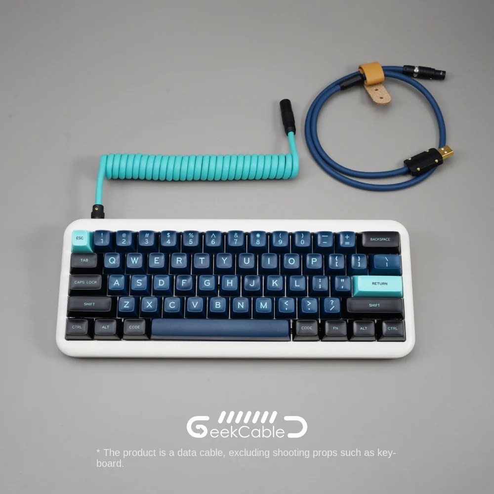 Spot Geekcable Tastiera Personalizzata Spina Per Aviazione Posteriore A Spirale Hardware Nero Mostro In Gomma Super Elastica